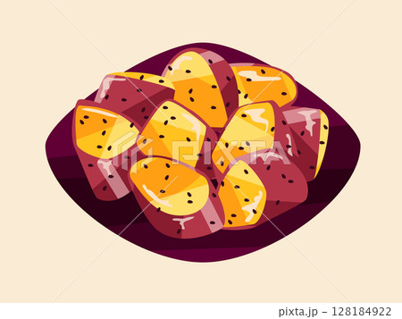 秋の味覚　大学芋のイラスト 128184922