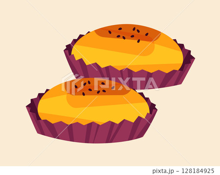 秋の味覚　スイートポテトのイラスト 128184925