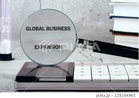 GLOBAL BUSINESS EXPANSION Concept Text. Global digital interface technology and networking concept GLOBAL BUSINESS EXPANSION Concept Text. Global digital interface technology and networking concept 128184965