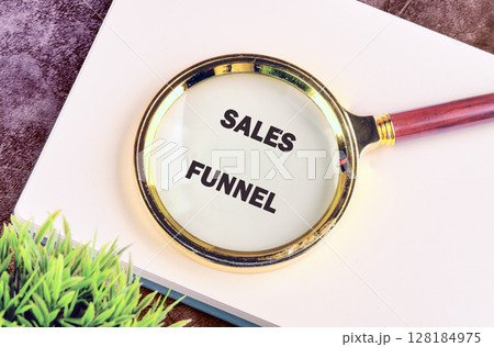 The SALES FUNNEL concept text. A place to copy. Business concept. Internet concept. The SALES FUNNEL concept text. A place to copy. Business concept. Internet concept. 128184975
