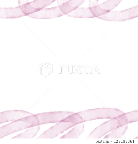 水彩アンティークリボンの背景イラスト スパイラル柄 水彩アンティークリボンの背景イラスト スパイラル柄 128185361