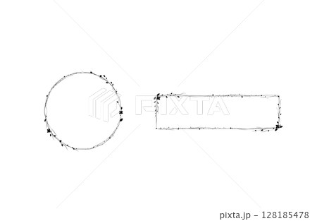 繊細なお花のフレーム_セット 繊細なお花のフレーム_セット 128185478