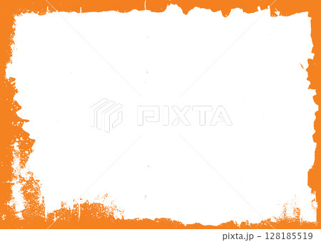 Halloween white template banner background with grunge orange border Halloween white template banner background with grunge orange border 128185519