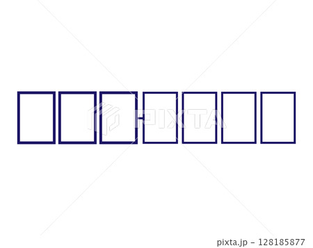 郵便番号の枠(紺色) 郵便番号の枠(紺色) 128185877