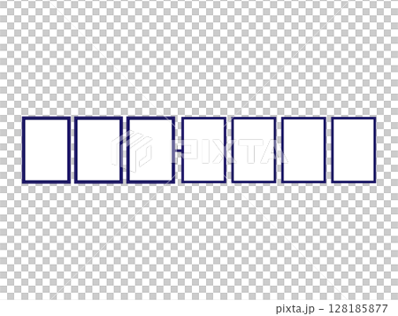 郵便番号の枠(紺色) 郵便番号の枠(紺色) 128185877