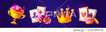 Casino cartoon icons 128186576