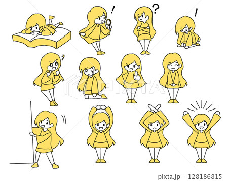 ジェスチャーや感情で説明する女性 ジェスチャーや感情で説明する女性 128186815