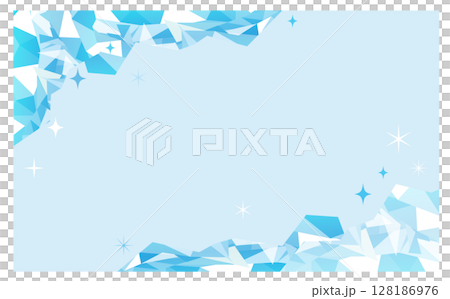 Ice cold crystal illustration background material 128186976
