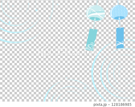 Refreshing wind chimes and ripples background, horizontal position 128186985