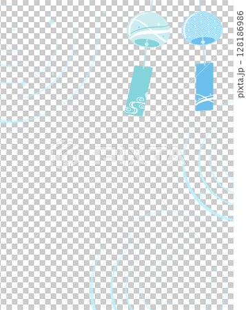 Refreshing wind chimes and ripples background, vertical position Refreshing wind chimes and ripples background, vertical position 128186986