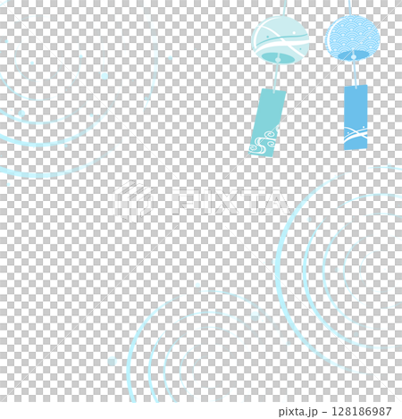 Refreshing wind chimes and ripples background square 128186987