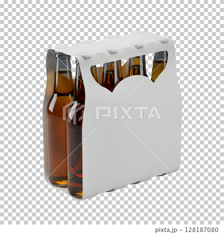 Pack of Beer in a White Cardboard Minimalist 3D Rendering in a Soft And Smooth Renderer Pack of Beer in a White Cardboard Minimalist 3D Rendering in a Soft And Smooth Renderer 128187080