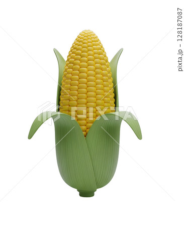 Fresh Corn Minimalist 3D Rendering in a Soft And Smooth Renderer Fresh Corn Minimalist 3D Rendering in a Soft And Smooth Renderer 128187087