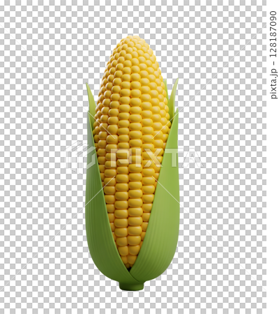 Fresh Corn Minimalist 3D Rendering in a Soft And Smooth Renderer Fresh Corn Minimalist 3D Rendering in a Soft And Smooth Renderer 128187090