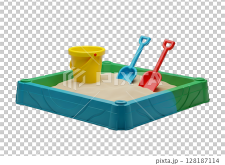 Childrens Sandbox Minimalist 3D Rendering in a Soft And Smooth Renderer 128187114