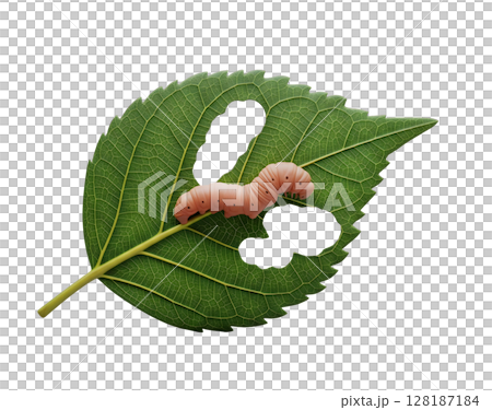Caterpillar Eating a Green Leaf Minimalist 3D Rendering in a Soft And Smooth Renderer Caterpillar Eating a Green Leaf Minimalist 3D Rendering in a Soft And Smooth Renderer 128187184