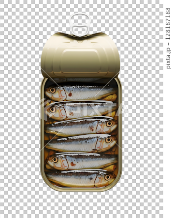 Open Can of Sardines Minimalist 3D Rendering in a Soft And Smooth Renderer 128187188