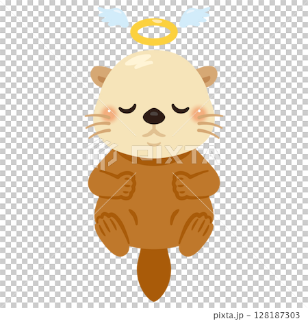 一隻死去的海獺的插圖 一隻死去的海獺的插圖 128187303