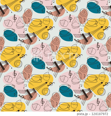 romantic seamless pattern 128187972