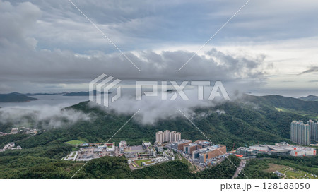 July 1 2022 a Mountaintop Community Overlooking a Serene Landscape July 1 2022 a Mountaintop Community Overlooking a Serene Landscape 128188050