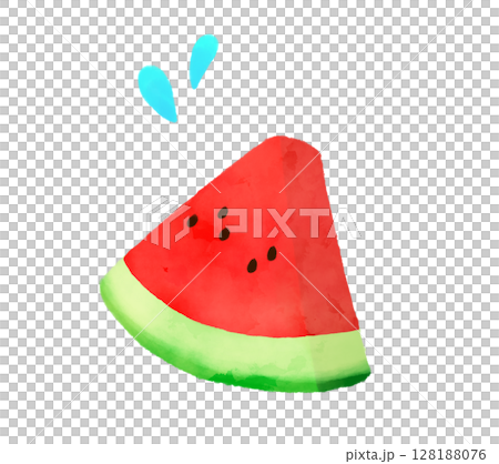水彩風格的西瓜片插圖 水彩風格的西瓜片插圖 128188076