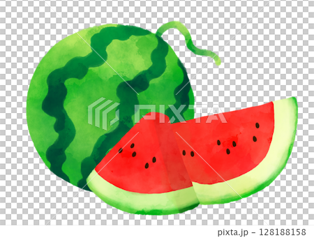 Watercolor illustration of watermelon 128188158