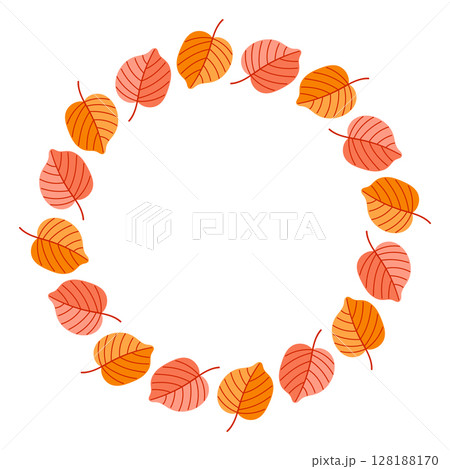 Beautiful and intricate Circular Autumn Leaves Frame Design for your creative projects Beautiful and intricate Circular Autumn Leaves Frame Design for your creative projects 128188170