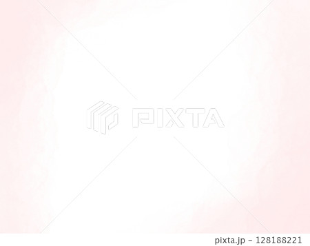 水彩風の柔らかなピンクのグラデーションフレーム 128188221
