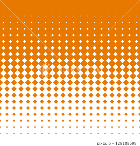 大小のダイヤ形が連なる背景素材 グラデーション テクスチャ オレンジ 128188699