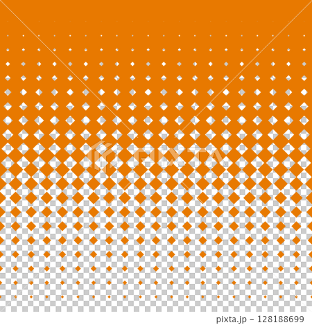 大小のダイヤ形が連なる背景素材 グラデーション テクスチャ オレンジ 128188699