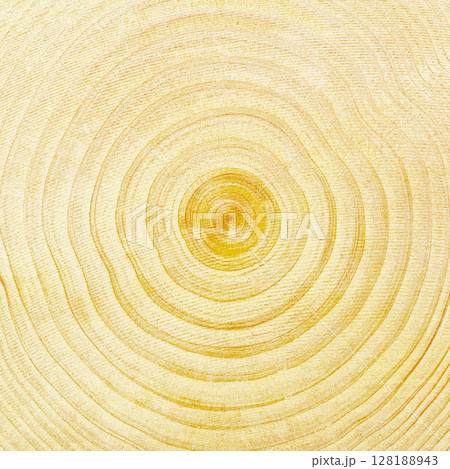 明るい白木色のきめ細かい木目の年輪が見える板の正方形の背景画像 128188943