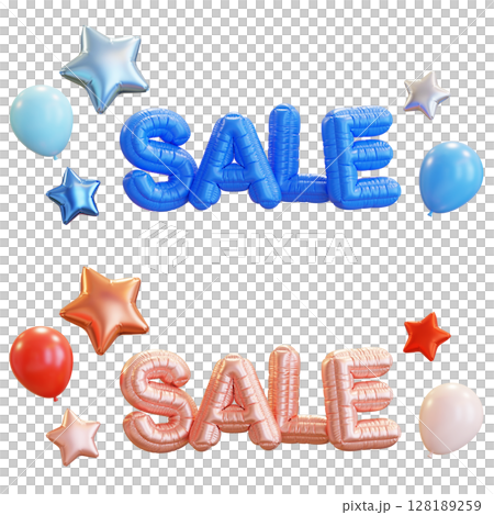 SALE alphabet balloon and star shape balloon 3D Graphic 128189259