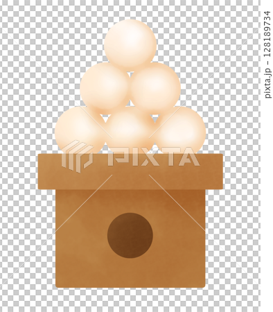 お月見の積みだんごのイラスト 128189734