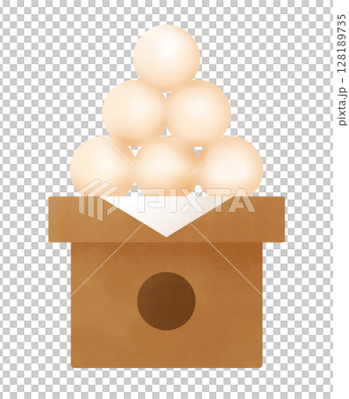 Moon viewing pile of dumplings illustration 02 128189735