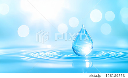 シンプルな水滴素材 128189858