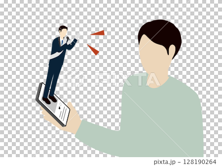 Isometric image of election campaign using the internet such as SNS Isometric image of election campaign using the internet such as SNS 128190264