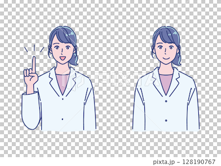 アニメタッチの女性医師セット 128190767