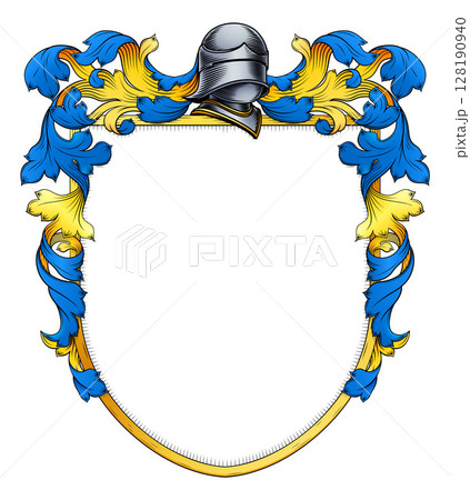 Coat of Arms Crest Family Heraldry Knight Shield 128190940