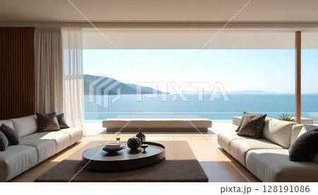 お洒落でラグジュアリーな別荘 128191086