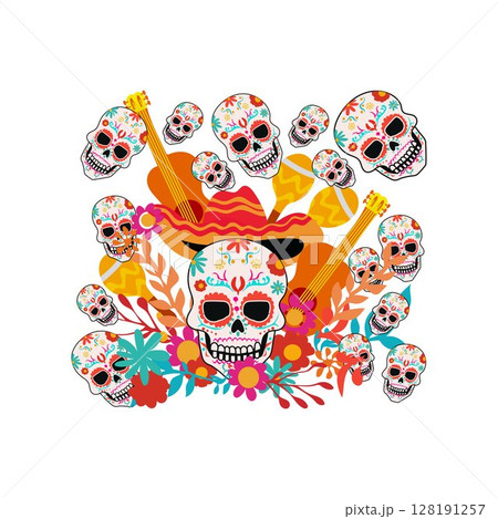 Dia de Muertos Day Of The Dead free vector illustration 128191257