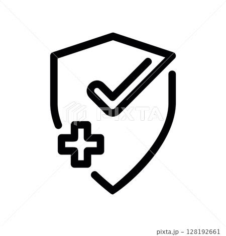 Health Protection and Safety Certified Shield Icon Graphic 128192661