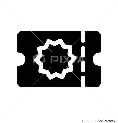 Event Ticket or Coupon with a Star Burst Design for Redemption Event Ticket or Coupon with a Star Burst Design for Redemption 128192695