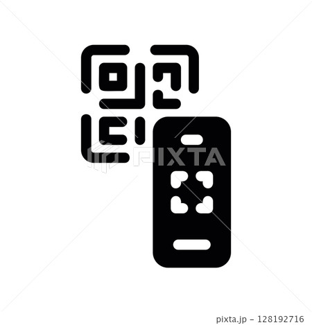 Smartphone with QR Code and Remote Control Interface for Connectivity 128192716