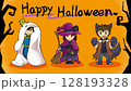 ハロウィンの仮装をしたこどもたち 128193328