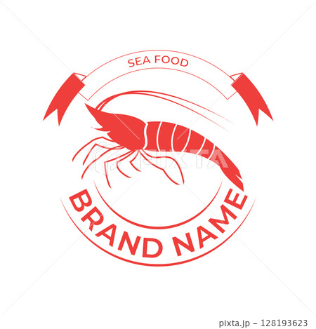 Vintage lobster logo 128193623