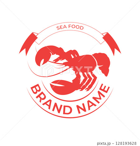 Vintage lobster logo 128193628