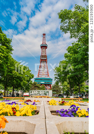 北海道　札幌市　大通公園さっぽろテレビ塔 128193900