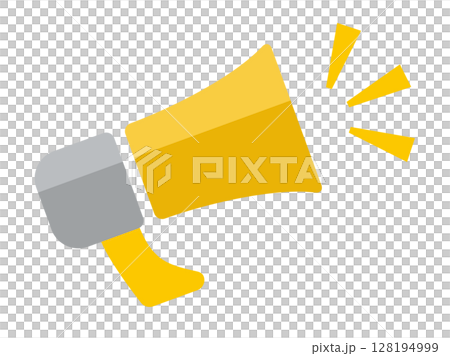 トランジスタメガホン、トラメガ、メガホン、拡声器のイメージのアイコンイラスト 128194999