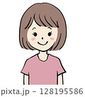 親しみやすい表情の女性イラスト素材 128195586