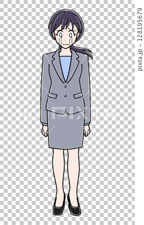 Crying office lady in a suit Crying office lady in a suit 128195679